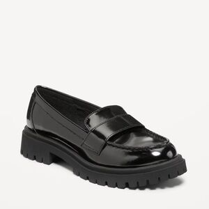 BNWT Old Navy Faux-Leather Chunky Heel Loafers